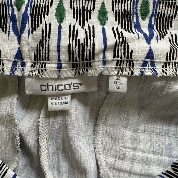 Chicos Brigitte Ikat Crops Size 12 - Picture 9 of 15